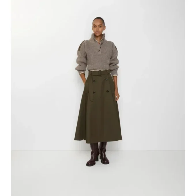 Gabardine-Trench-Midirock