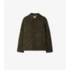 Gepolstertes Overshirt aus Gabardine