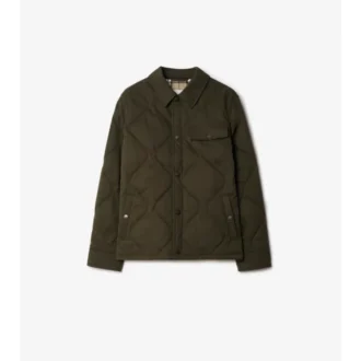 Gepolstertes Overshirt aus Gabardine