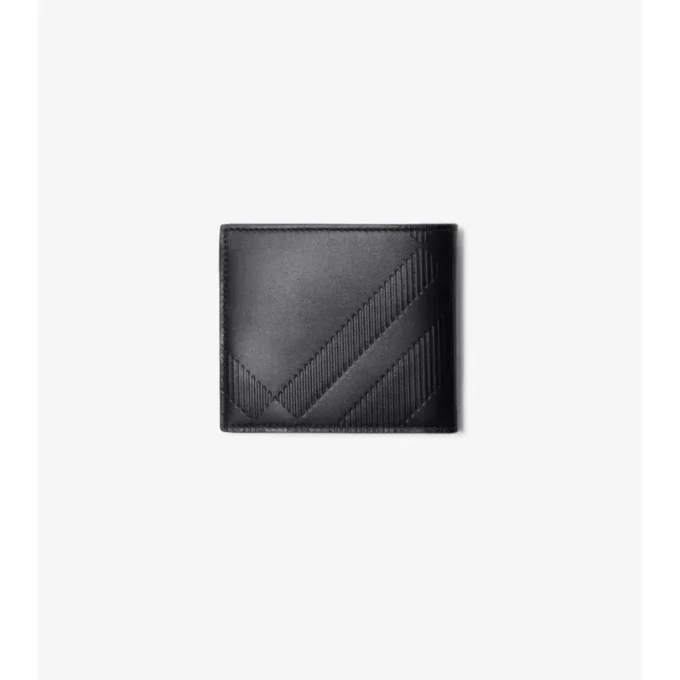 Geprägte Karomuster-Brieftasche