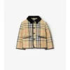 Gesteppte Nylon-Barn-Jacke mit Karomuster