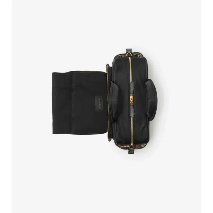 Gesteppte Wickel-Tasche aus Nylon