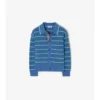 Gestreifter Cardigan aus Baumwollwolle