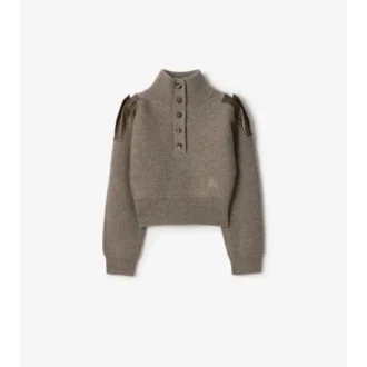Halbknopf-Pullover aus Wolle