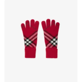Handschuhe aus Kaschmirmischung mit Karomuster