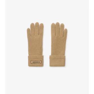 Handschuhe aus Wollmischung mit Logo-Aufnäher