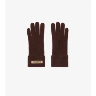 Handschuhe aus Wollmischung mit Logo-Aufnäher
