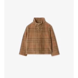 Harrington-Jacke aus kariertem Cord