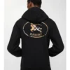 Hoodie aus Baumwolle mit Reiter-Stempel und Reißverschluss