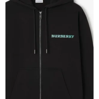 Hoodie mit Reißverschluss aus Baumwolle mit Heritage-Logo