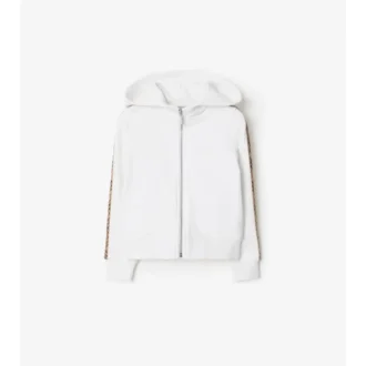 Hoodie mit Reißverschluss aus Baumwolle mit Karomuster