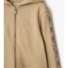 Hoodie mit Reißverschluss aus Baumwolle mit Karomuster