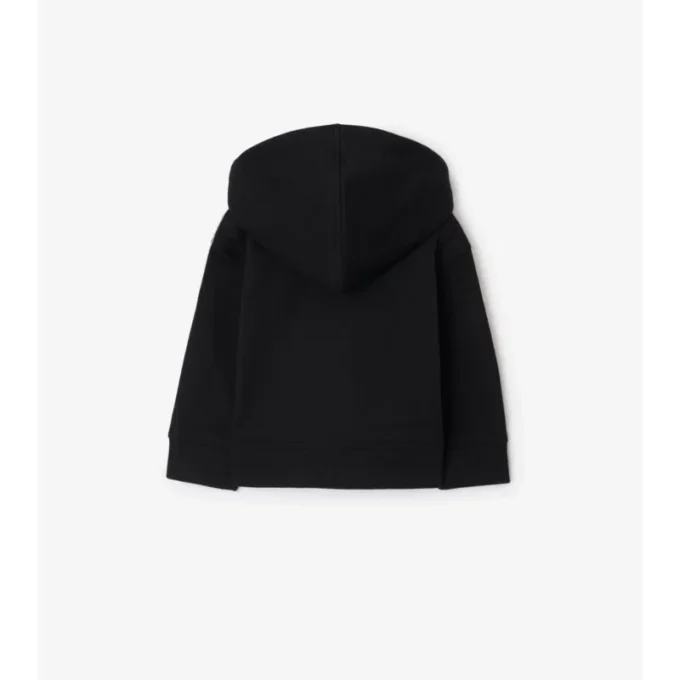 Hoodie mit Reißverschluss aus Baumwolle mit Karomuster