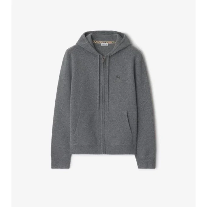 Hoodie mit Reißverschluss aus Kaschmirmischung