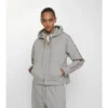 Hoodie mit Reißverschluss und Karobordüre