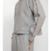 Hoodie mit Reißverschluss und Karobordüre