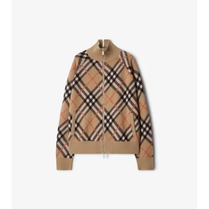 Jacke aus Wolle-Mohair-Mischung mit Karomuster
