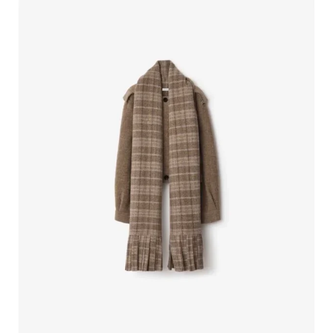Jacke aus Wollmischung mit abnehmbarem Schal