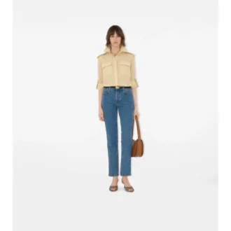 Jeans mit mittlerer Leibhöhe und geradem Schnitt