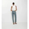 Jeans mit mittlerer Leibhöhe und geradem Schnitt