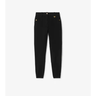 Jodhpurs aus Stretch-Baumwolle mit Fischgrätenmuster