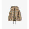 Kapuzenjacke aus Nylon mit Karomuster