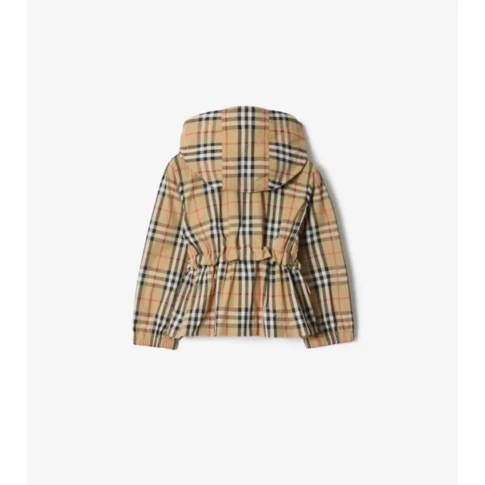 Kapuzenjacke aus Nylon mit Karomuster