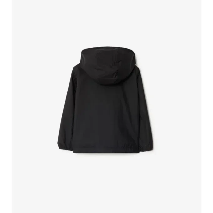 Kapuzenjacke aus Nylon mit Karomuster