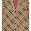 Karierte Baumwoll-Strickjacke