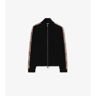 Karierte Baumwoll-Trainingsjacke