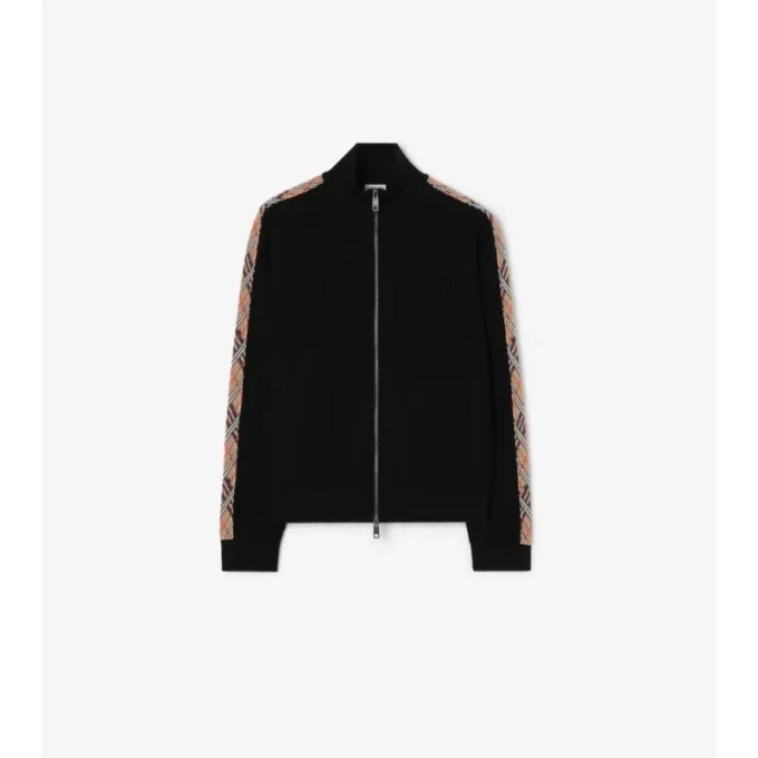 Karierte Baumwoll-Trainingsjacke