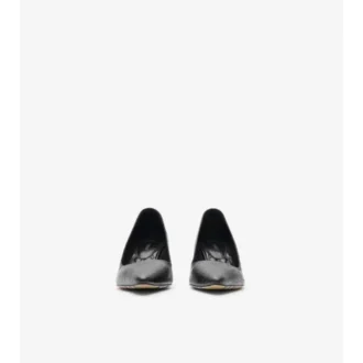 Karierte Damen-Pumps aus Leder