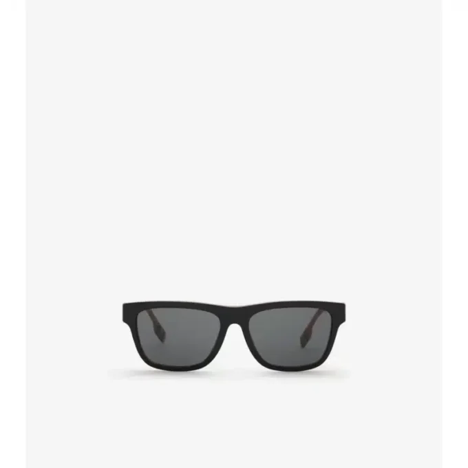 Karierte rechteckige Sonnenbrille