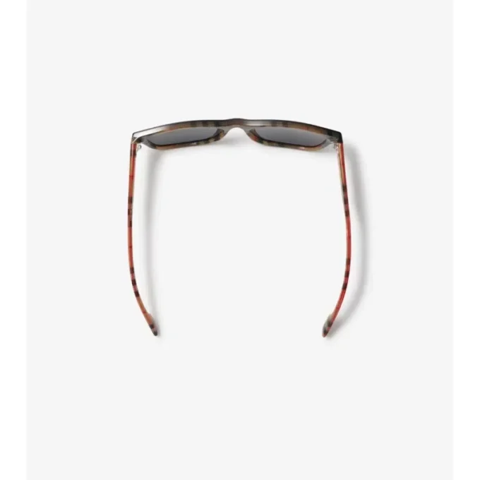 Karierte rechteckige Sonnenbrille