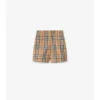 Karierte Shorts aus Baumwoll-Oxford