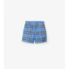 Karierte Shorts aus Baumwoll-Oxford