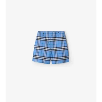 Karierte Shorts aus Baumwoll-Oxford