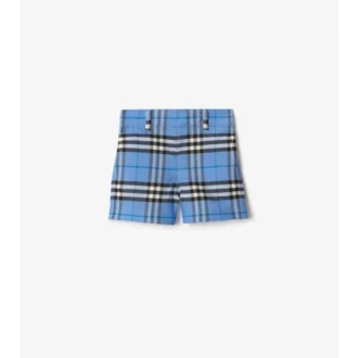 Karierte Shorts aus Baumwoll-Oxford