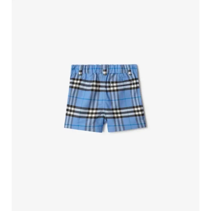 Karierte Shorts aus Baumwoll-Oxford