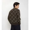 Karierte Strickjacke aus Wolle und Kaschmir