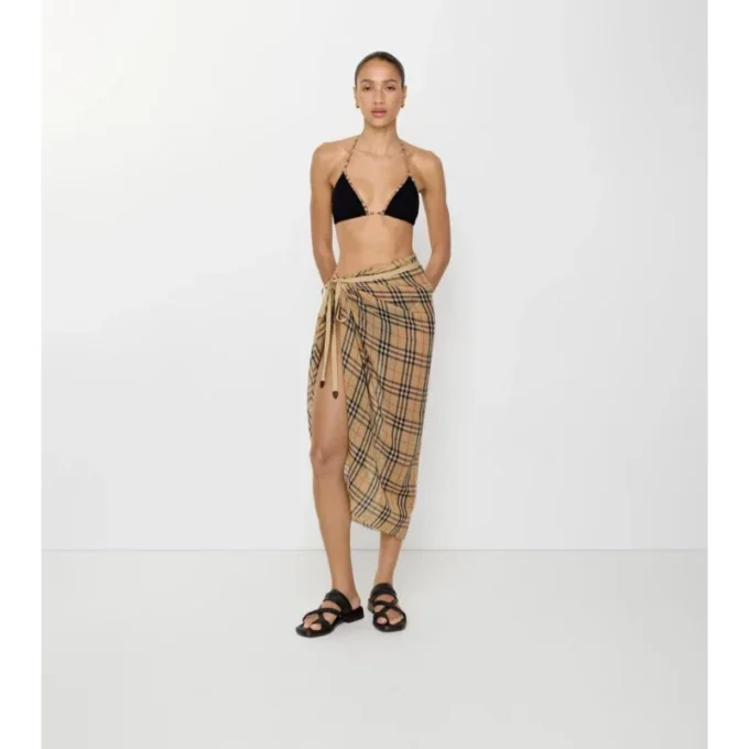 Karierter Baumwoll-Sarong