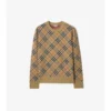 Karierter Pullover aus Baumwolle und Wolle