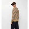 Karierter Pullover aus Baumwolle und Wolle