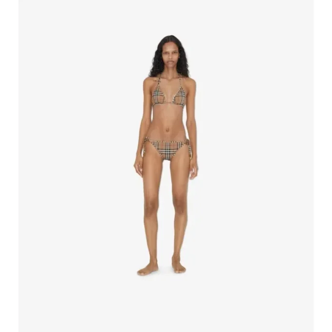 Karierter Triangel-Bikini