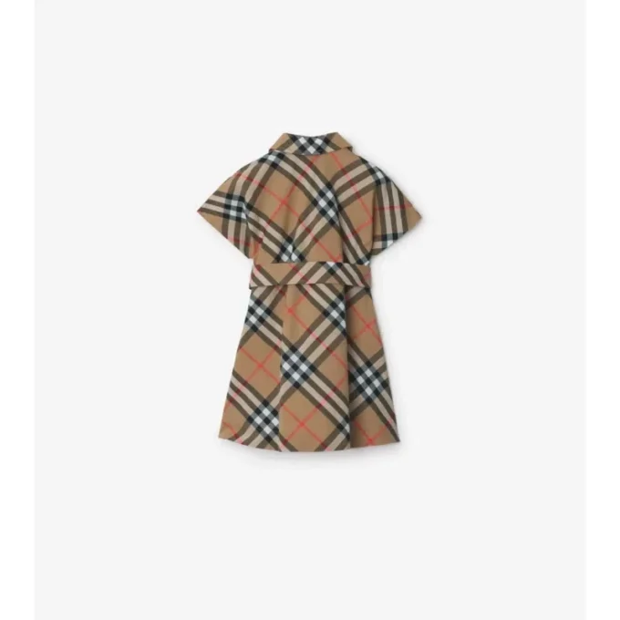Kariertes Baumwoll-Shirt-Kleid