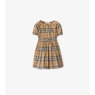 Kariertes Baumwollkleid