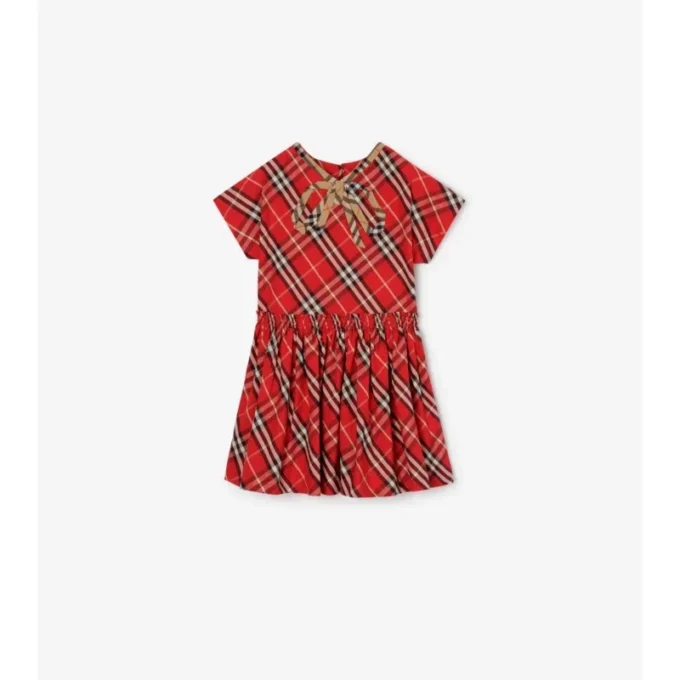 Kariertes Baumwollkleid