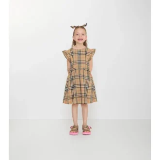 Kariertes Baumwollkleid