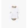 Kariertes Baumwollkleid mit Bloomers