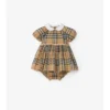 Kariertes Baumwollkleid mit Bloomers